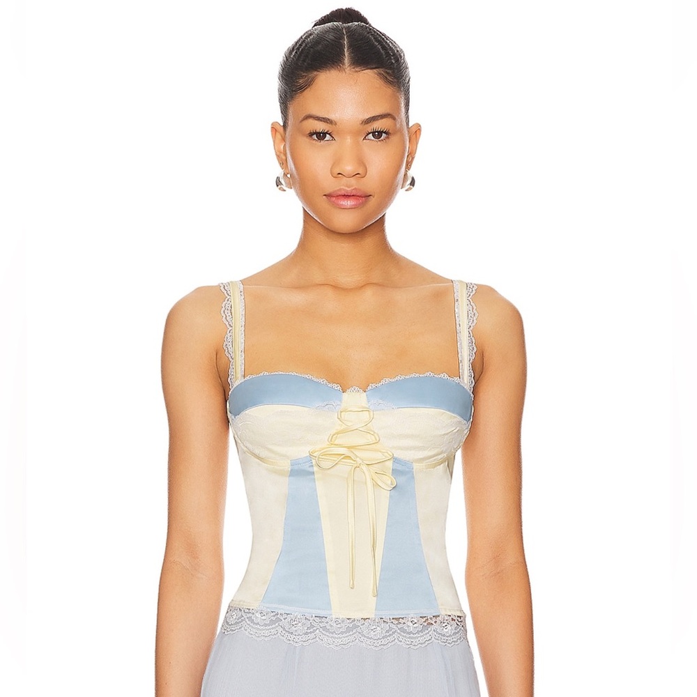 More to Come Yellow and Blue Ariya Cami Top